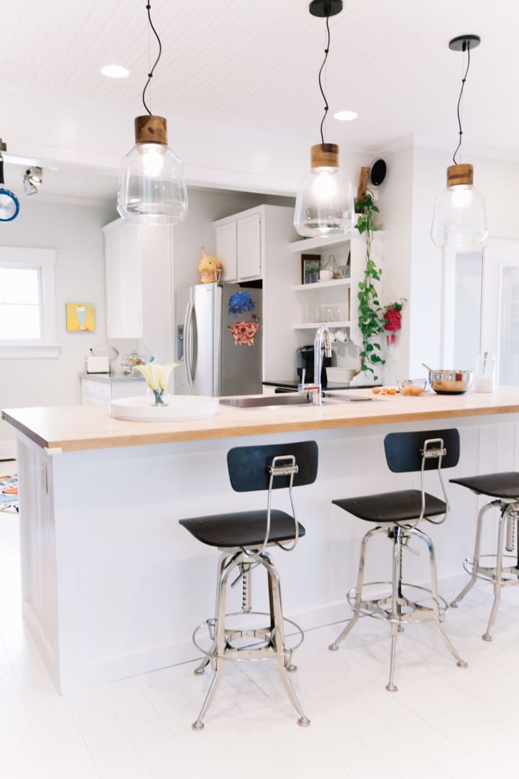Kitchen island with hotsell breakfast bar and stools